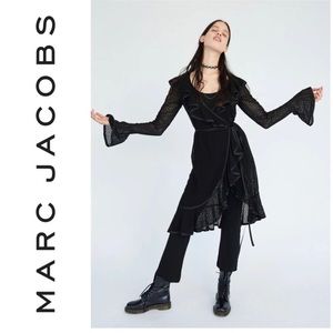 Marc Jacobs 2018 RARE Runway Redux Grunge Collection Black Wrap Dress Size 2